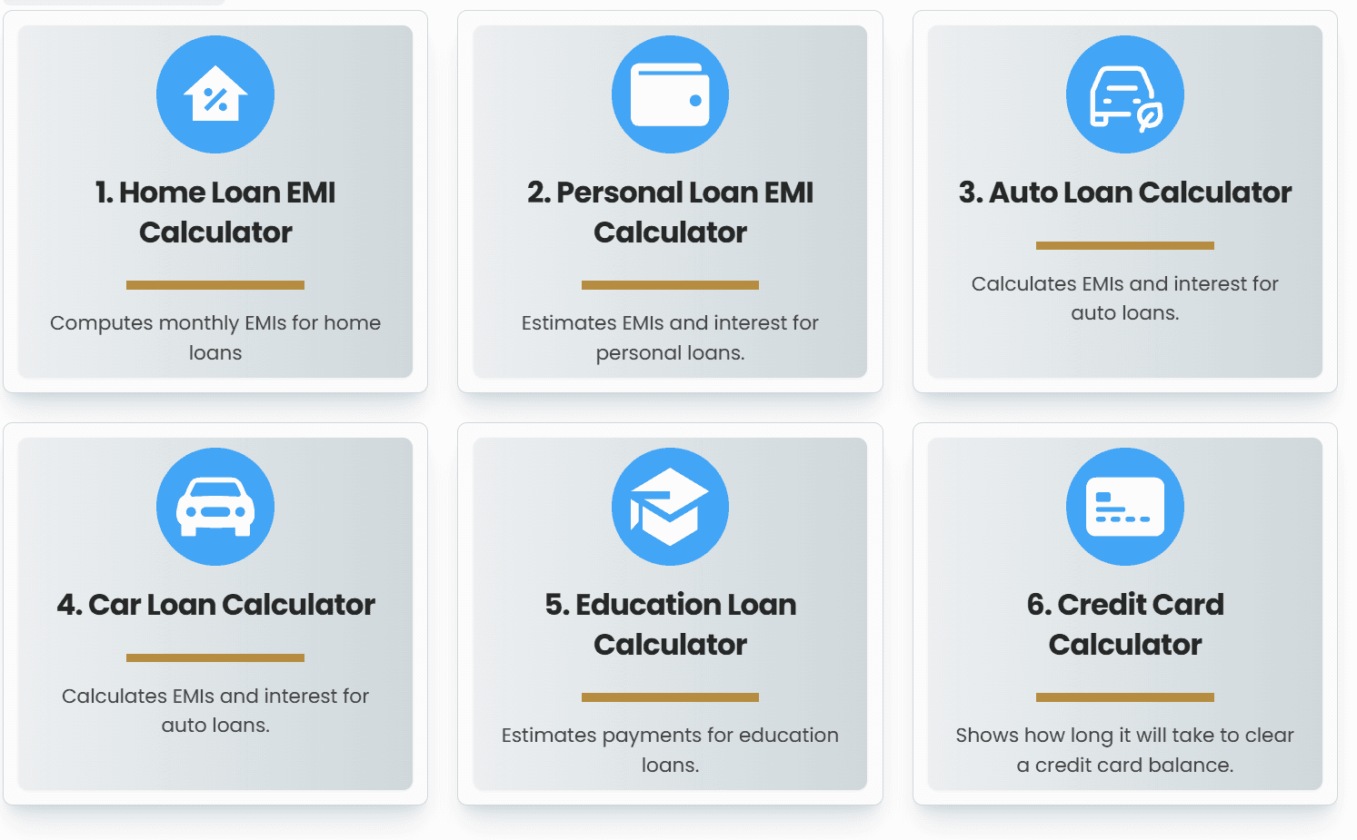 Loan and Credit Calculators