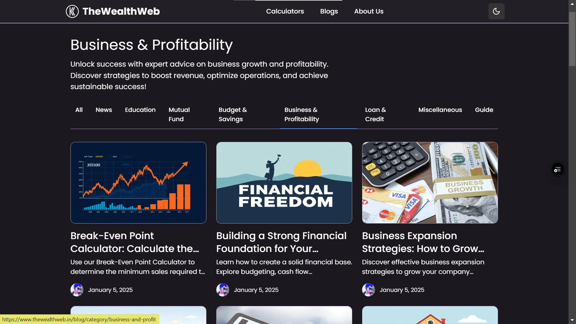 Business & Profitability Category