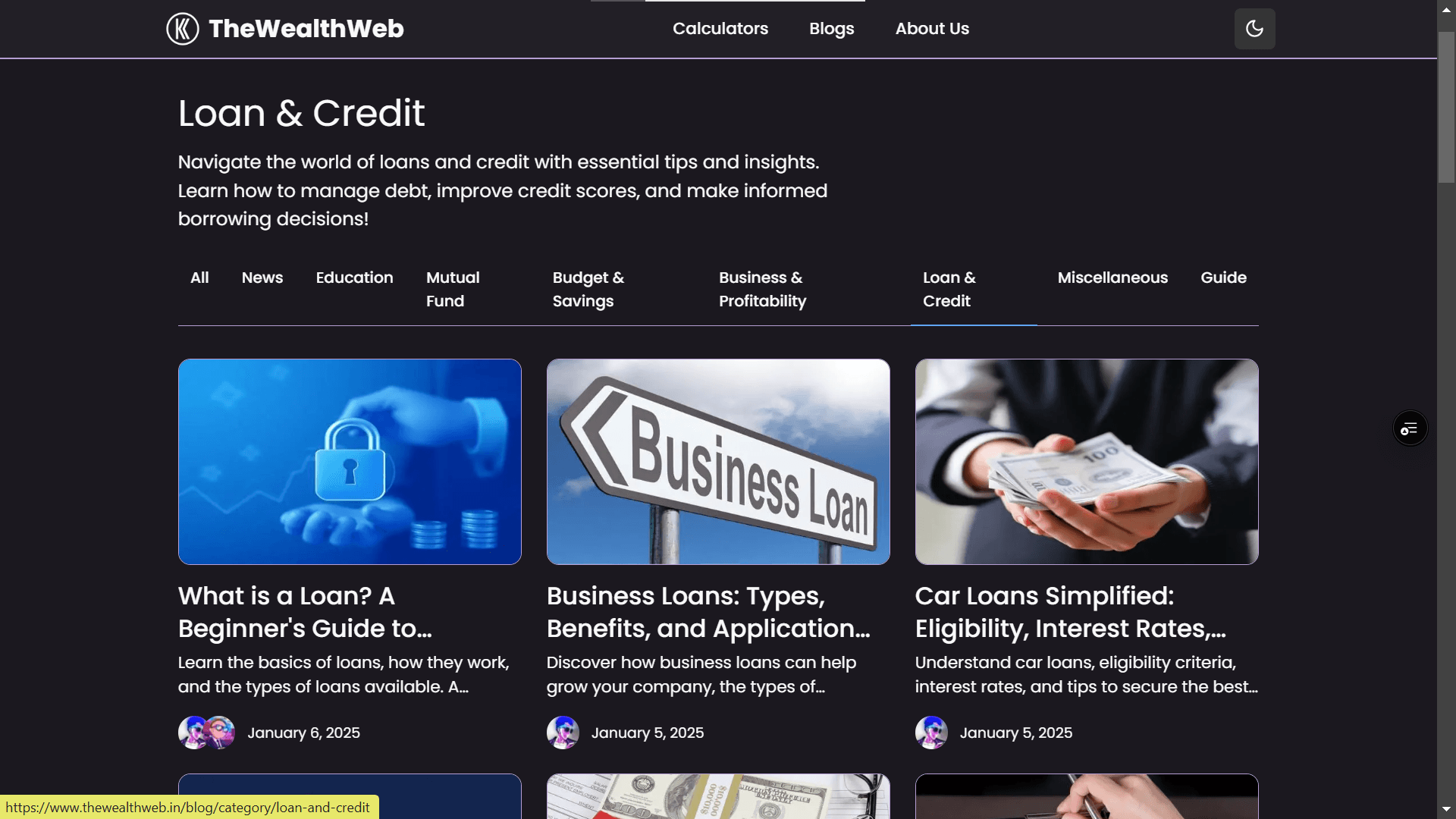 Loan & Credit Category